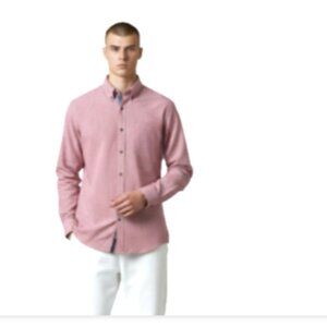 WRK Dress Shirt Men’s 15.5 Red Check Blue Contrast 4-Way Stretch NWT Long Sleeve